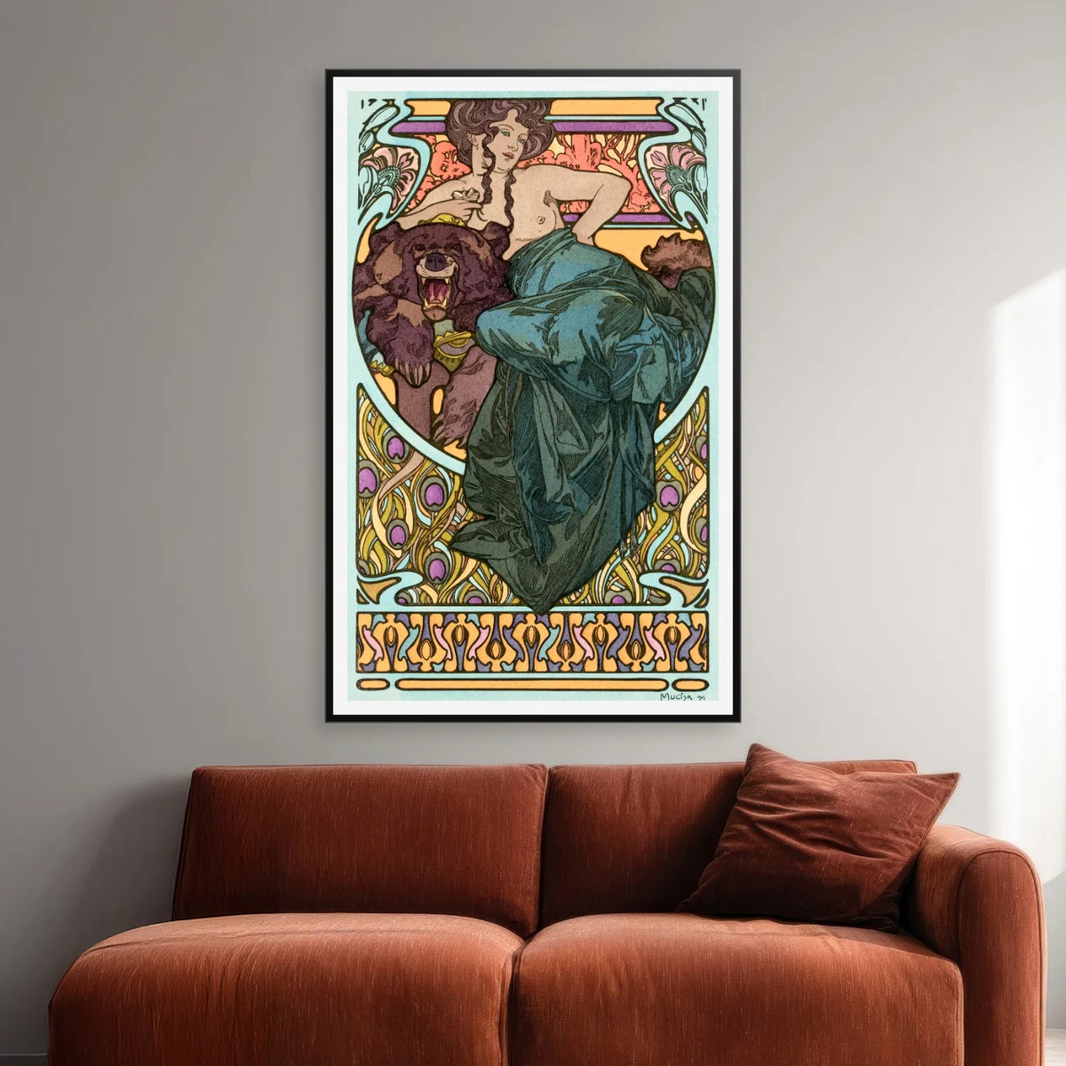 Uden Navn 1902 - Mucha Plakat - 48×75 cm – billede 2