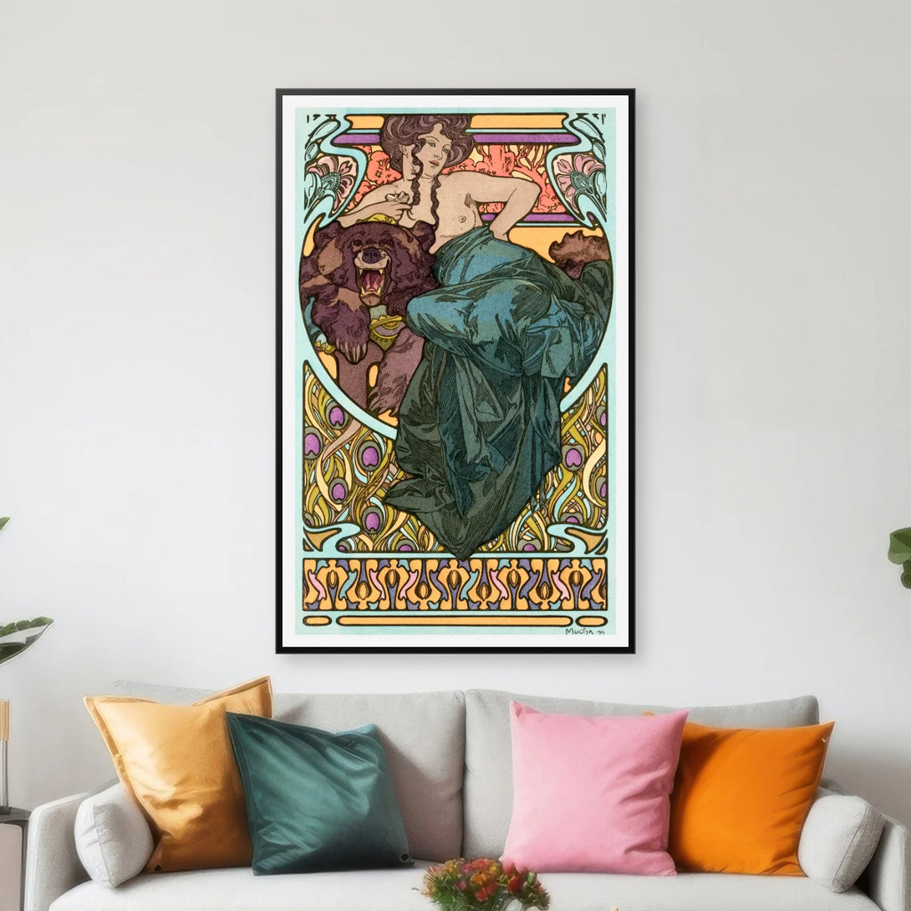 Uden Navn 1902 - Mucha Plakat - 48×75 cm – billede 3