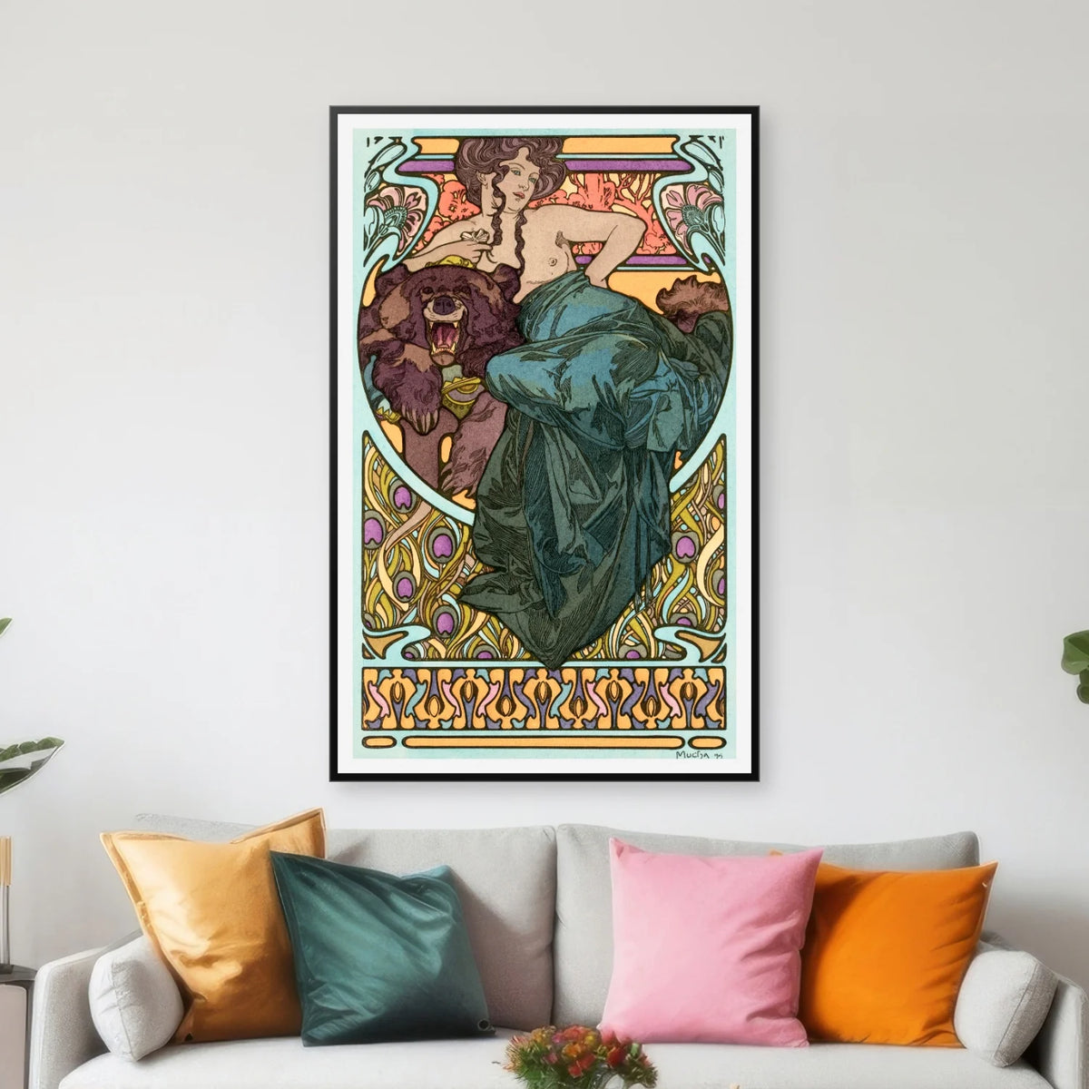 Uden Navn 1902 - Mucha Plakat - 48×75 cm – billede 3