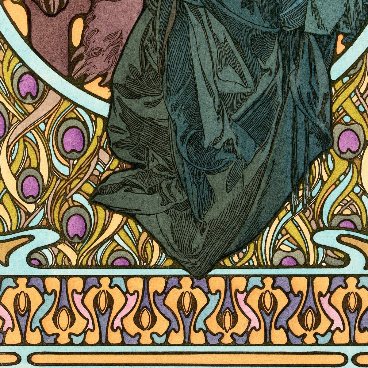 Uden Navn 1902 - Mucha Plakat - 48×75 cm – billede 4