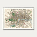 Plan over London 1853 - Bykort – billede 1