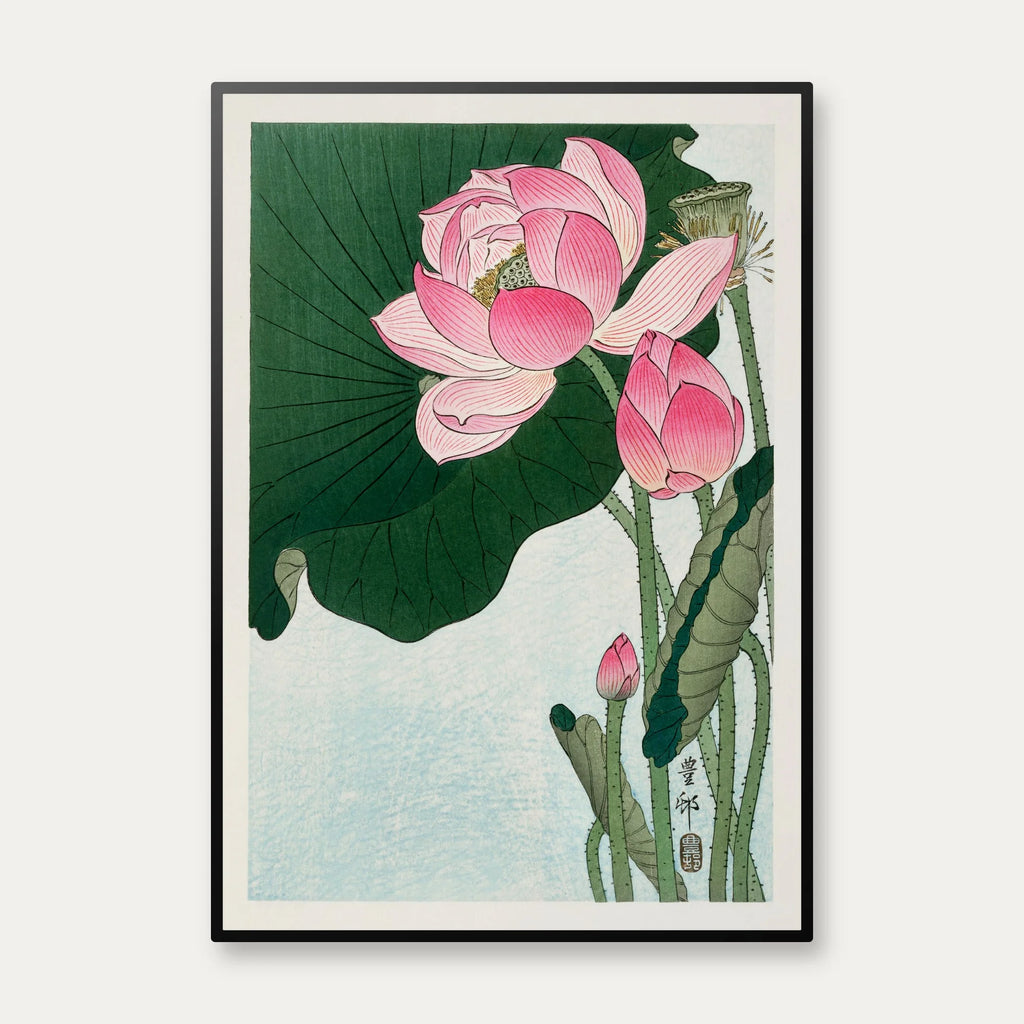 Lotusblomst 1925 - Japansk Kunsttryk – billede 1