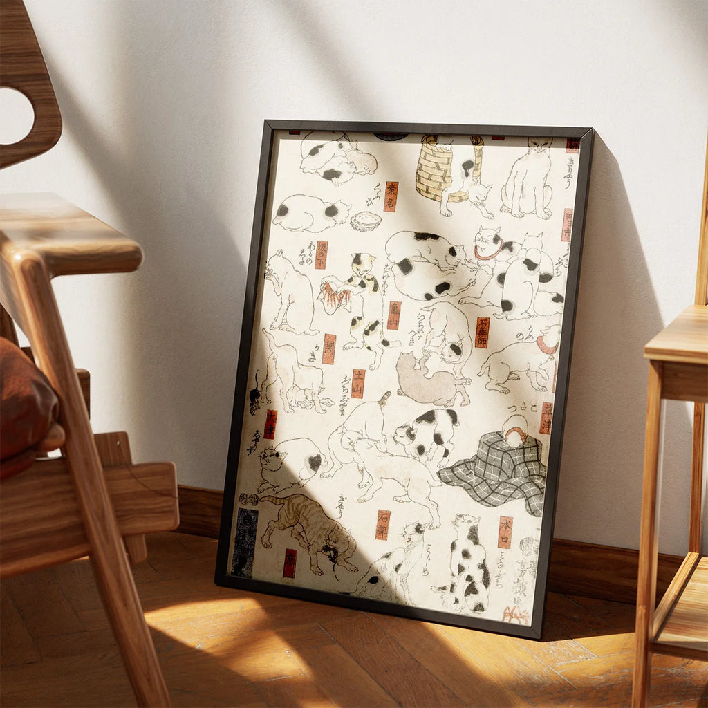 Katte 1850 - Japansk plakat – billede 3