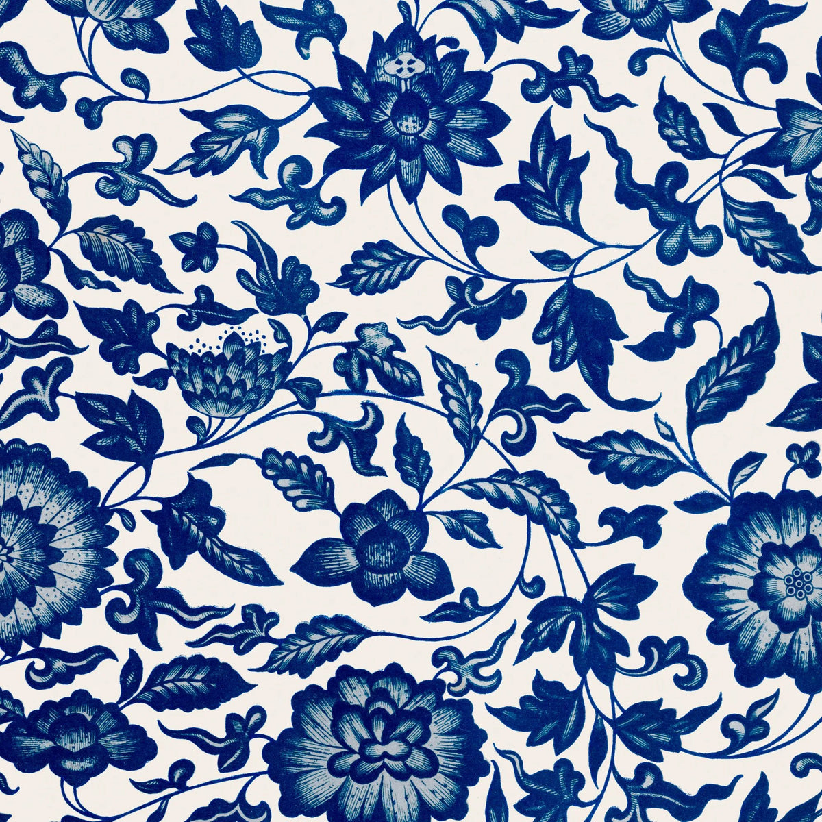 Blå Blomst 1867 - Kinesisk Mønster – billede 4