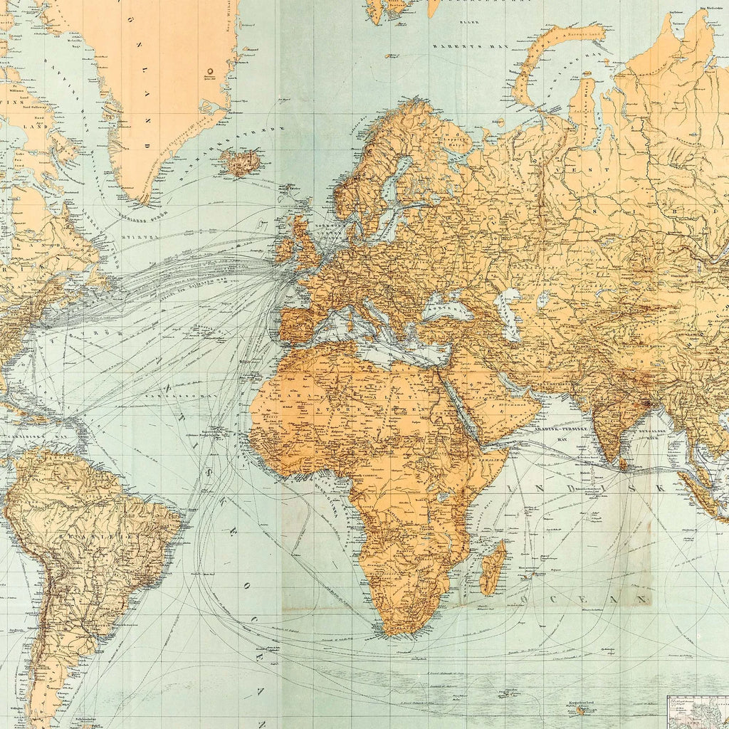 Verdenskort 1915 - Mercator - 80×50 cm – billede 4