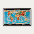 Verdenskort - Geografi - 85×52 cm – billede 1