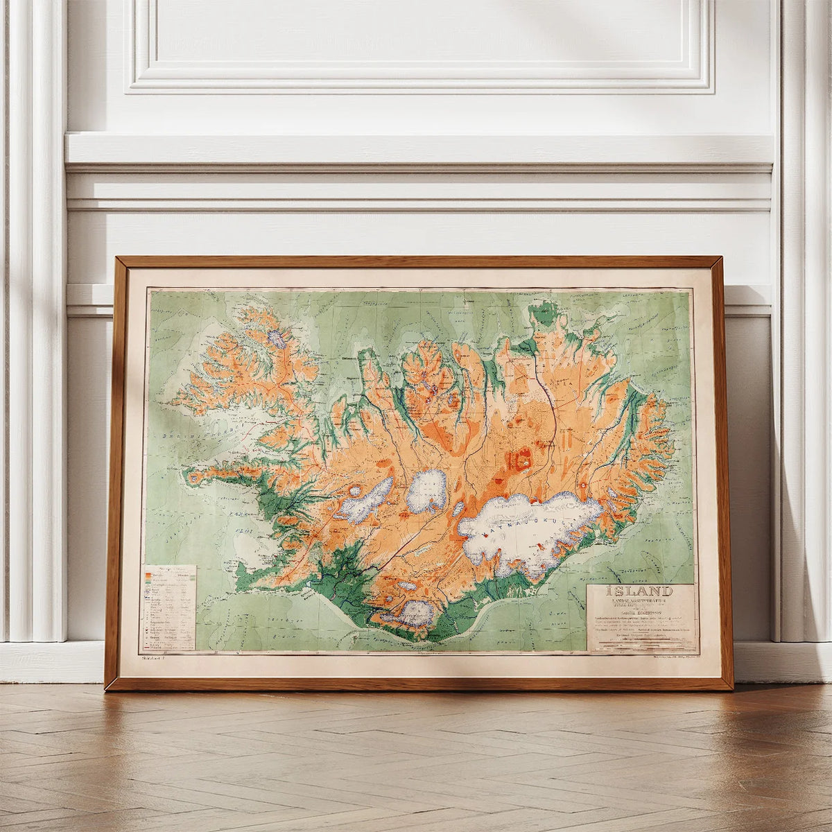 Island 1928 - Landekort - Plakat – billede 2