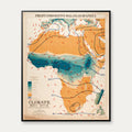 Kort Over Afrika 1913 - Klimakort - 48×60 cm – billede 1