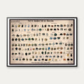 Mineraltavle 1911 - Undervisningsplanche - Plakat – billede 1