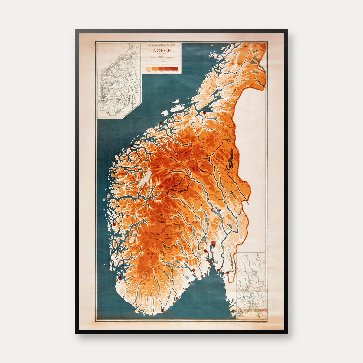 Norge 1903 - Højdekort – billede 1