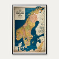Sverige, Norge Og Danmark 1897 - Skolekort – billede 1