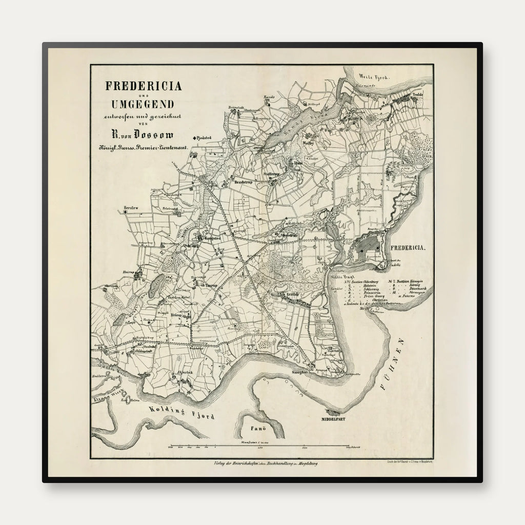 Fredericia og omegn 1865 - R. von Dossow – billede 1