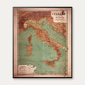 Italien 1880 - Landskabskort - 59×70 cm – billede 1