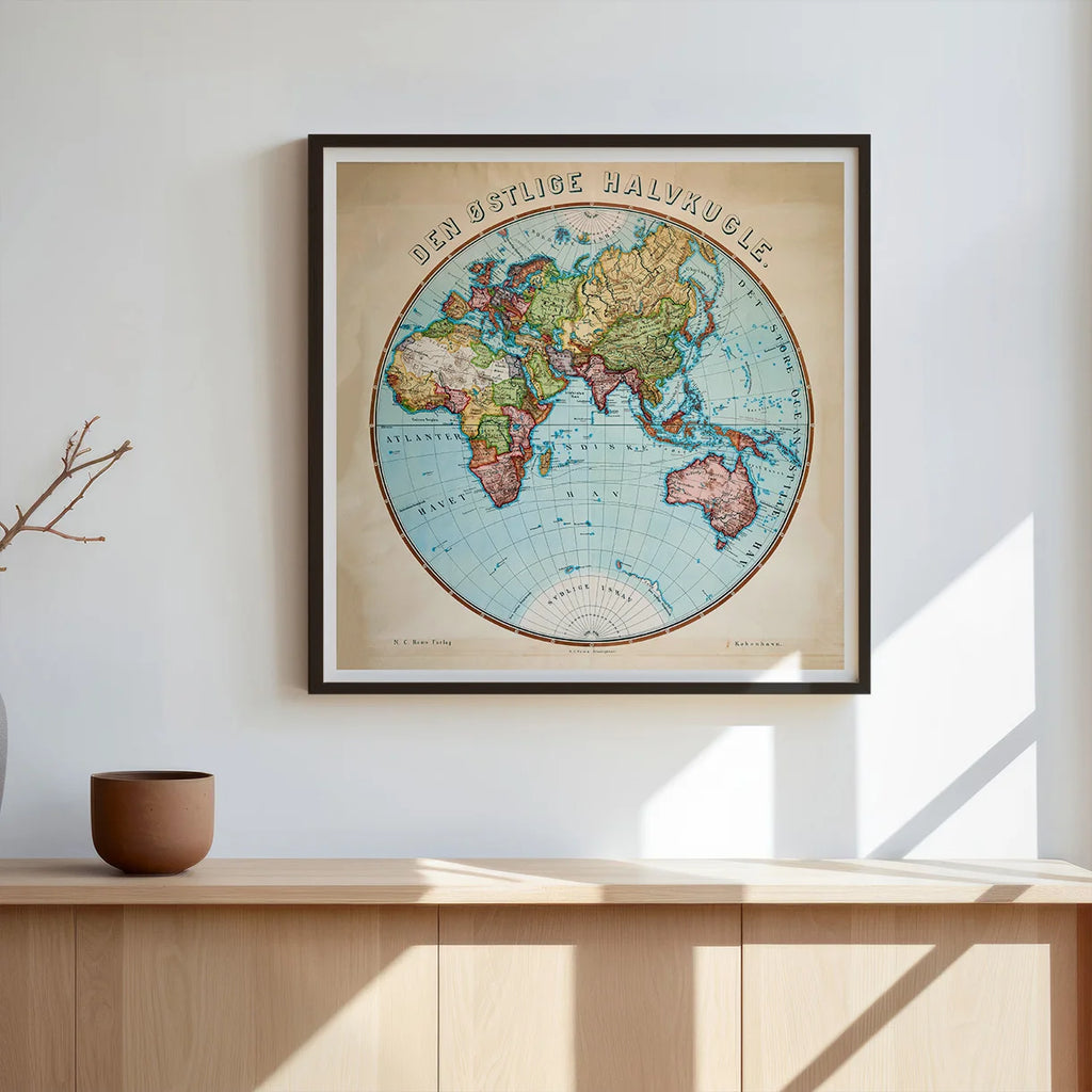 Østlige Halvkugle 1900 - Geografisk Kort – billede 3