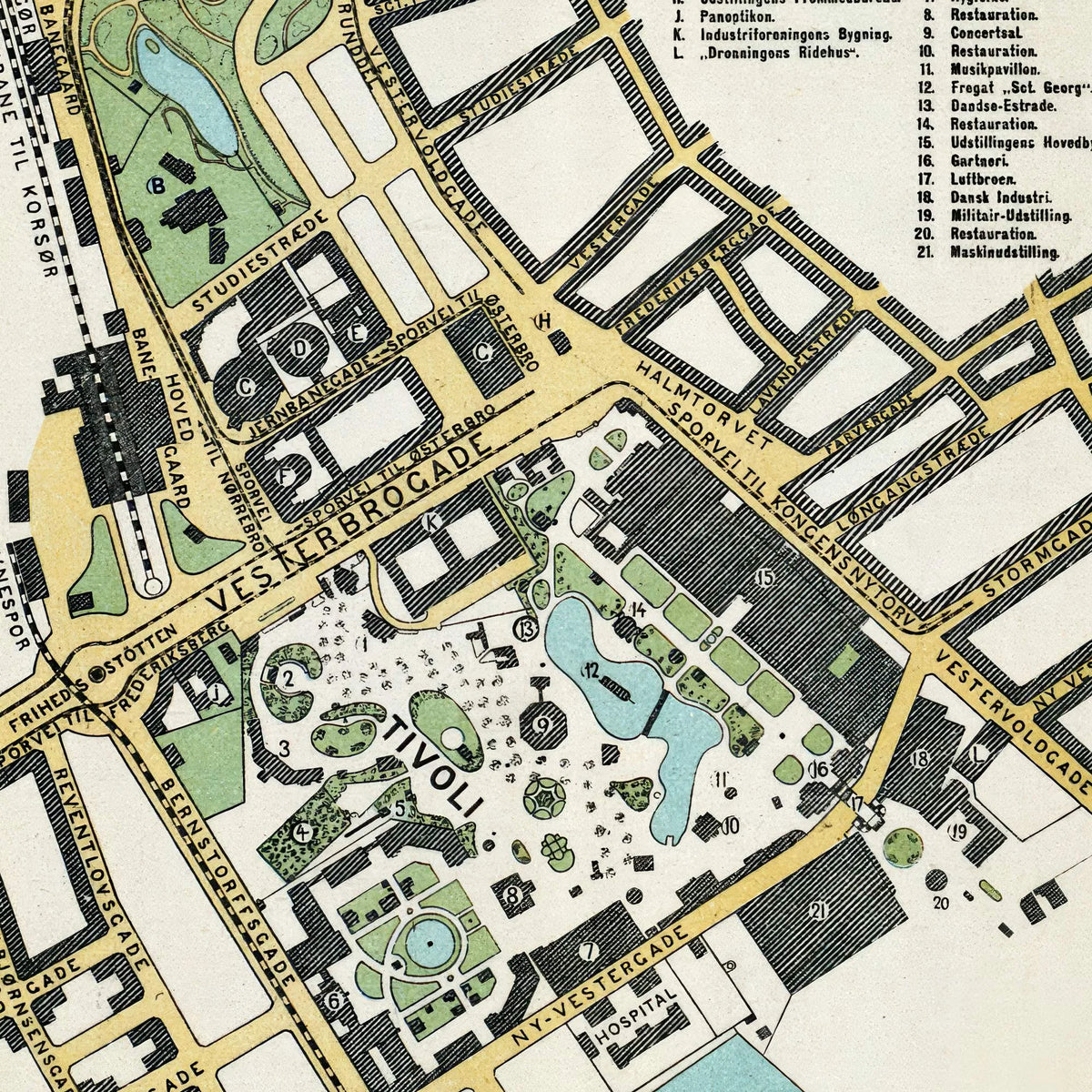 Jernbanegaarde 1888 - København Kort – billede 4