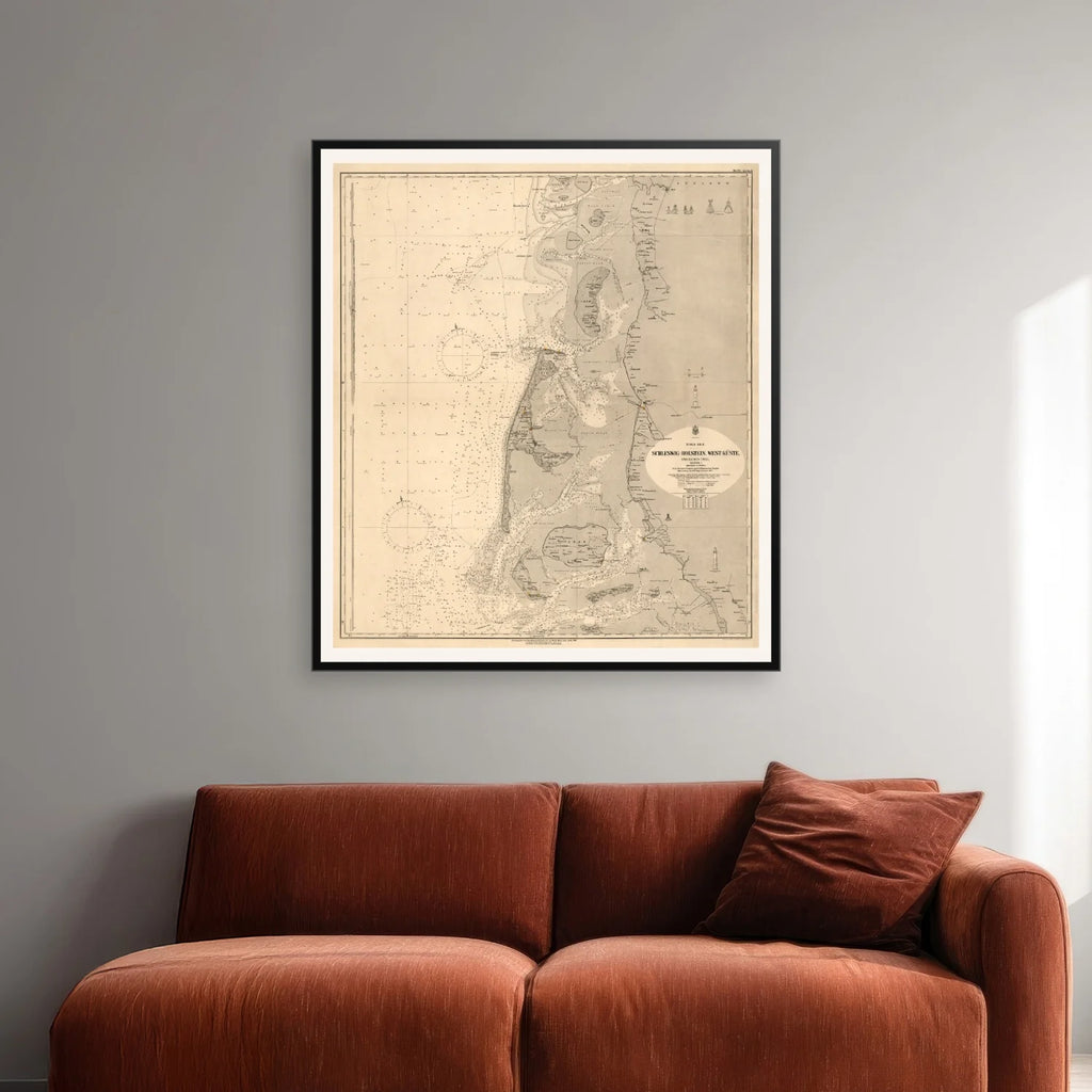 Nordsøen 1881 - Schleswig Kort - 60×68 cm – billede 2