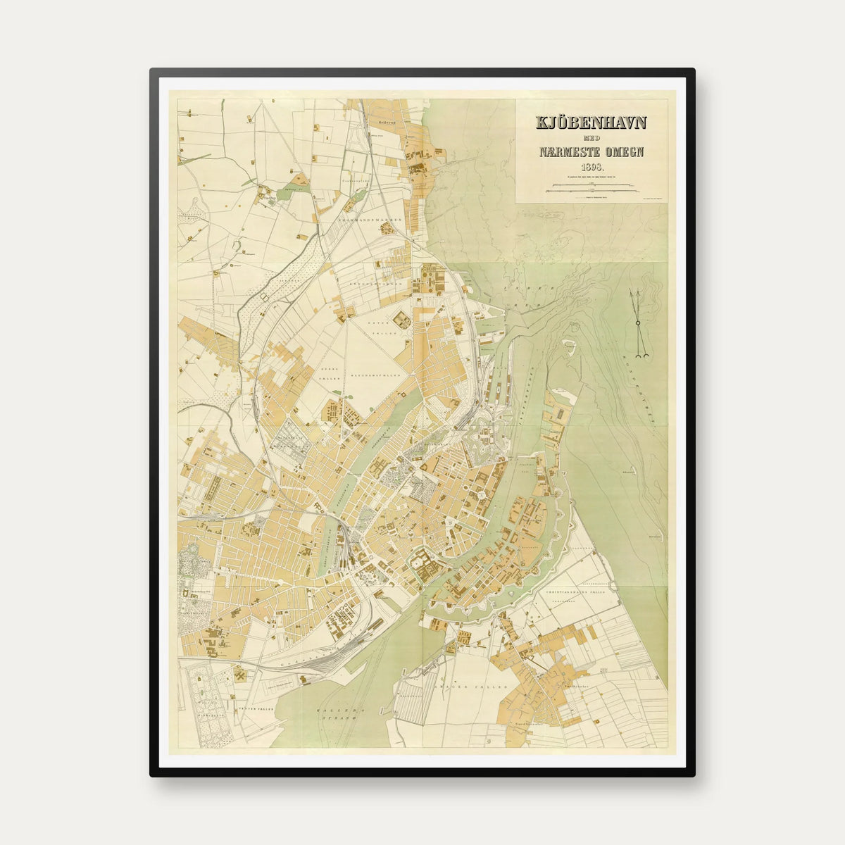 København 1897 - Bykort - 50×65 cm – billede 1