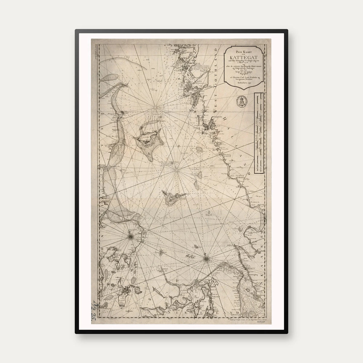 Kattegat 1790 - Søkort – billede 1