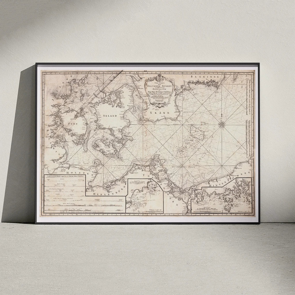 Bælterne Og Østersøen 1789 - Søkort – billede 3