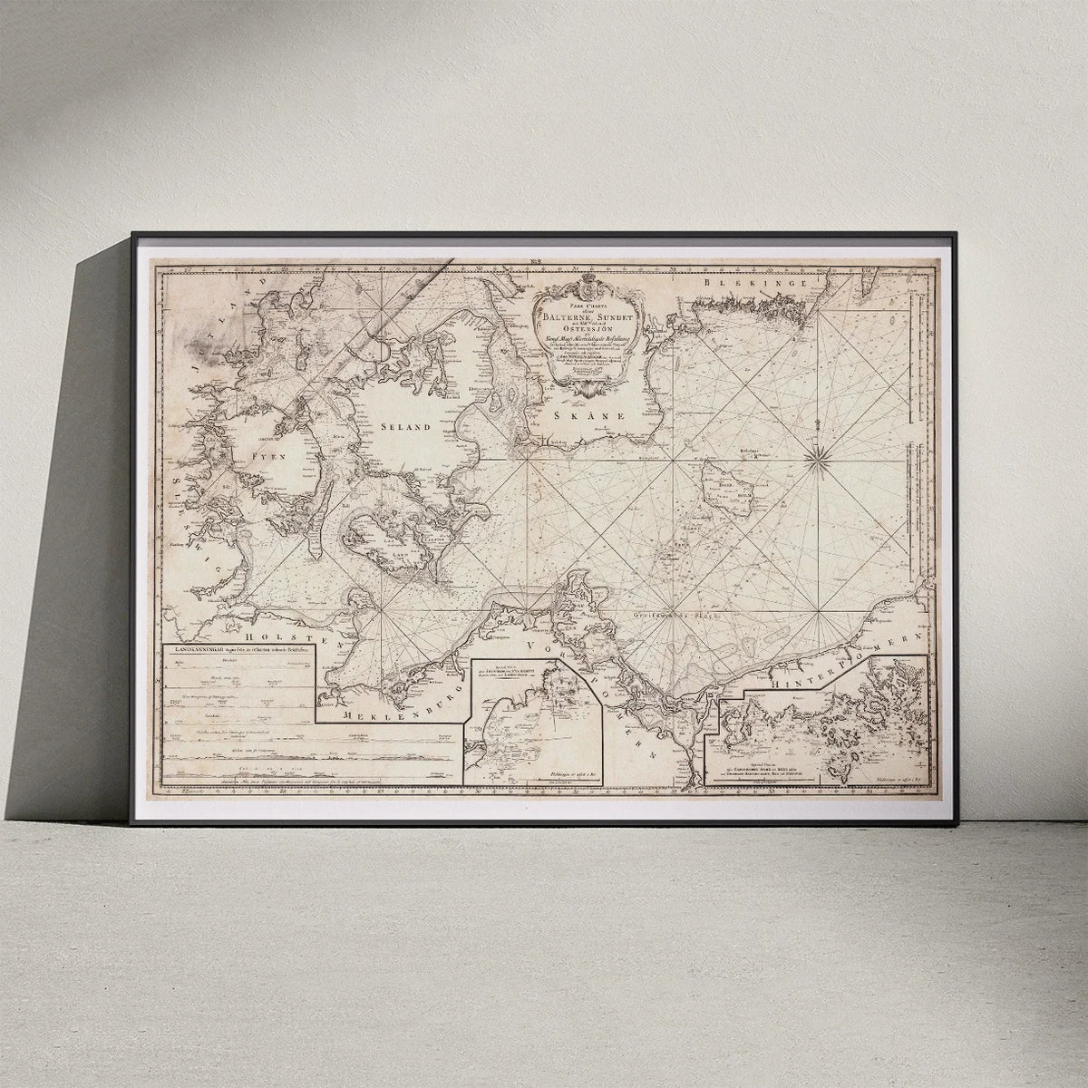 Bælterne Og Østersøen 1789 - Søkort – billede 3