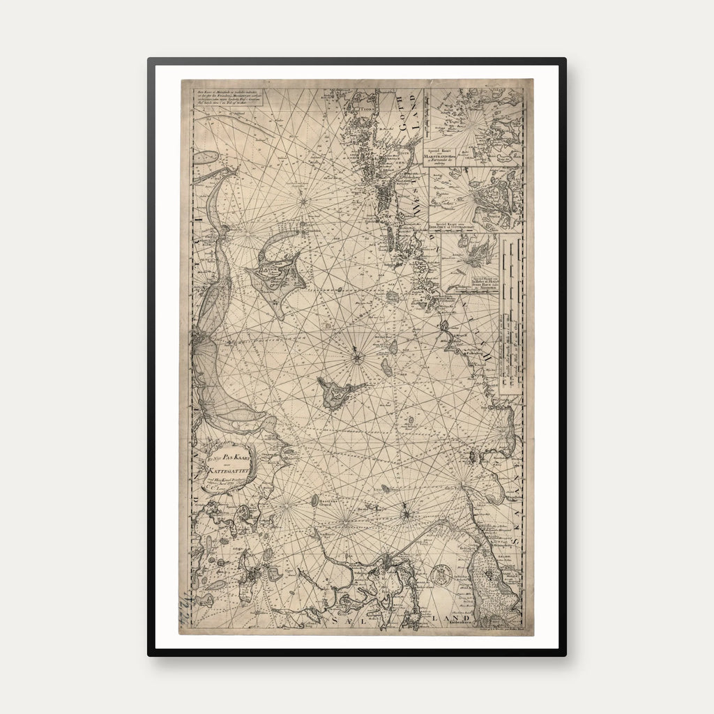 Kattegat 1776 - Paskort - Søkort – billede 1