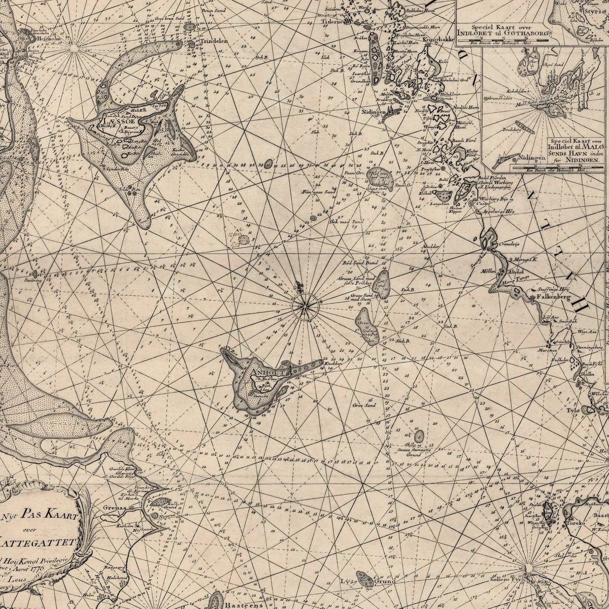 Kattegat 1776 - Paskort - Søkort – billede 4