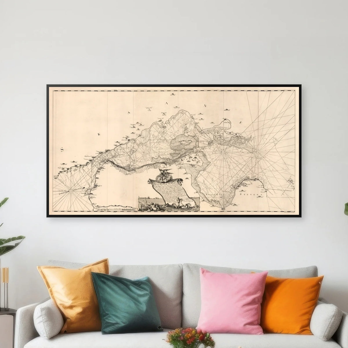 Øresund 1768 - Søkort - 80×42 cm – billede 3