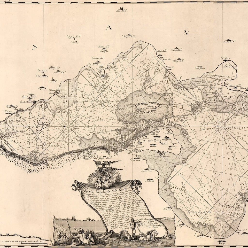 Øresund 1768 - Søkort - 80×42 cm – billede 4