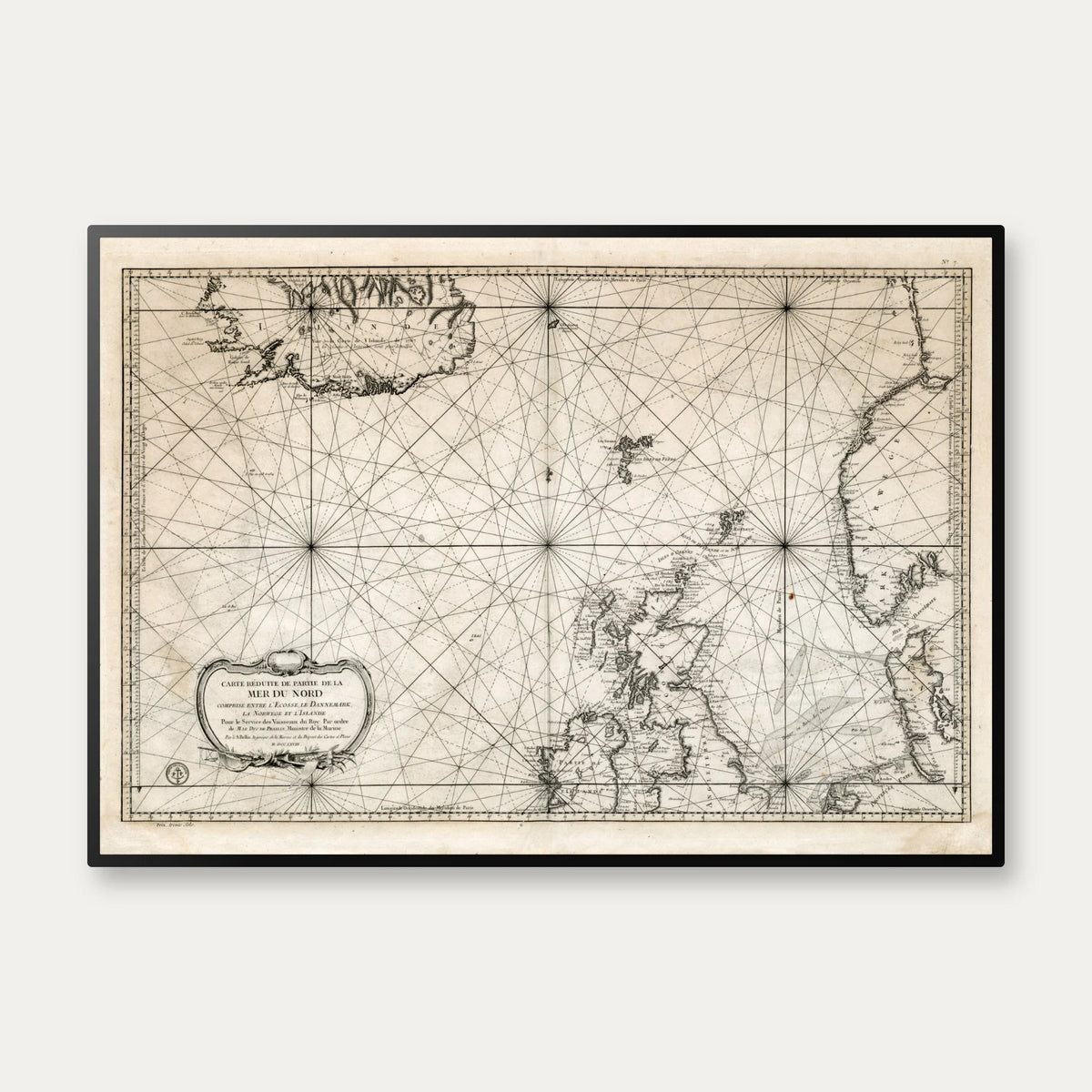 Nordsøen 1768 - Fransk Marine - Søkort – billede 1