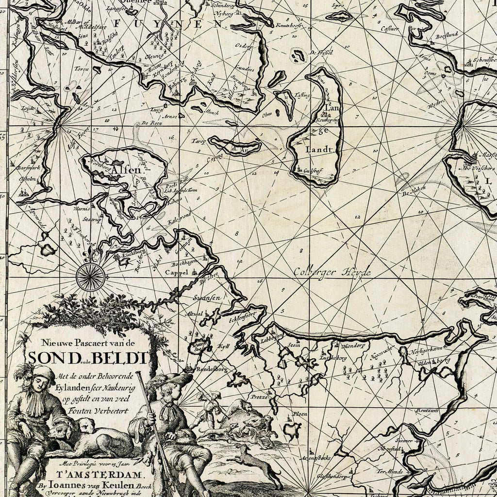Sund & Bælter 1720 - Søkort - 70×61 cm – billede 4