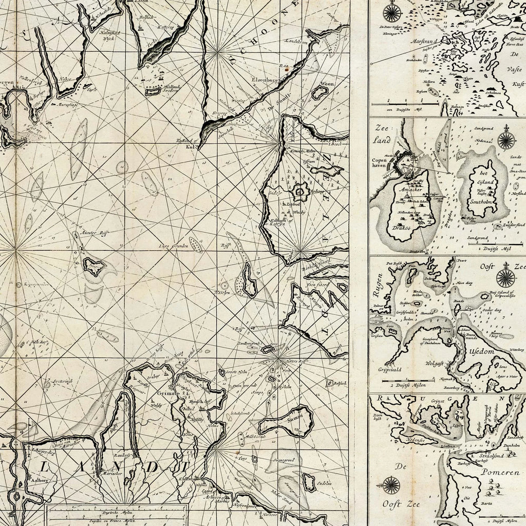 Skagerrak 1720 - Søkort - 70×40 cm – billede 4
