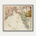 Norges Kyst 1716 - Søkort - 70×61 cm – billede 1