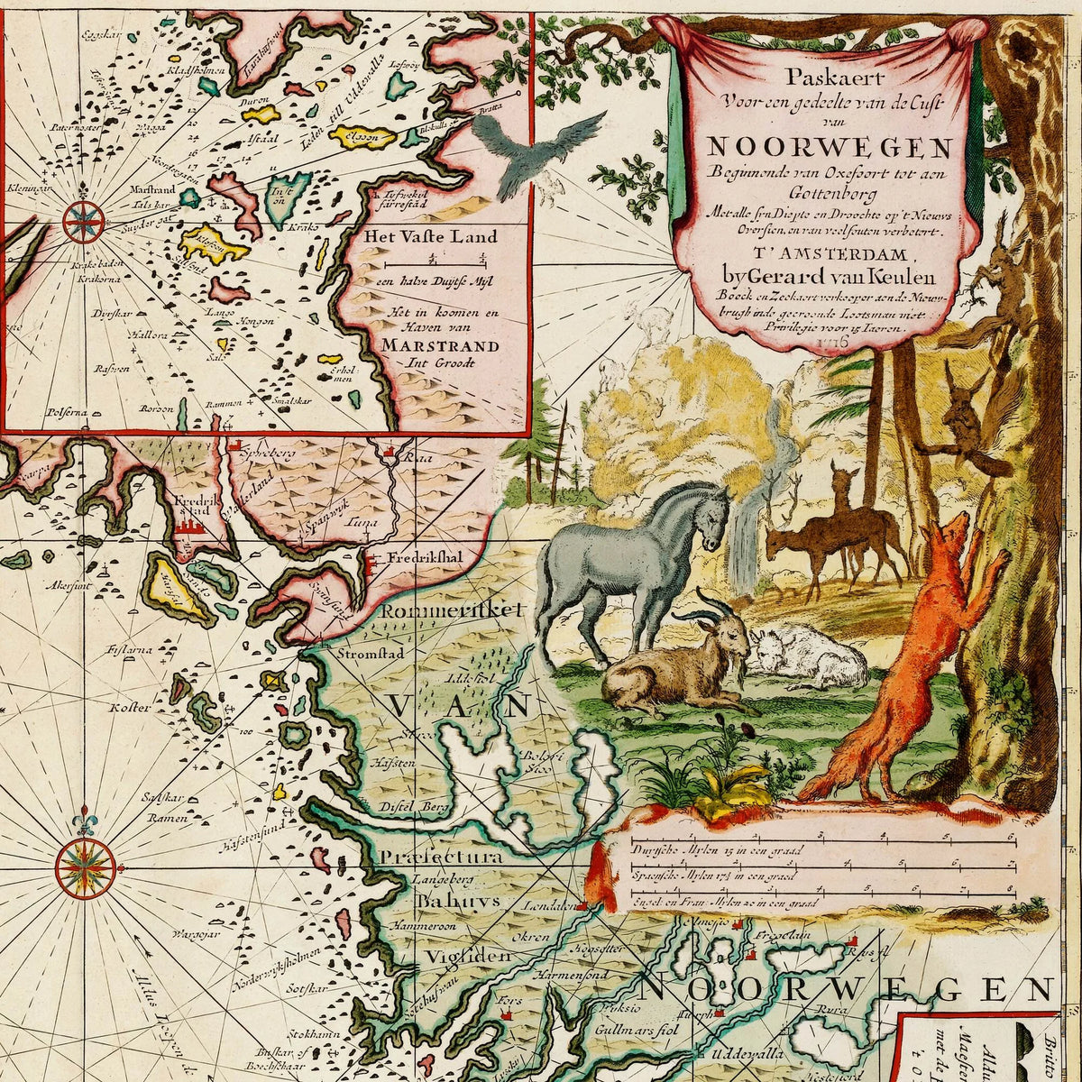 Norges Kyst 1716 - Søkort - 70×61 cm – billede 4