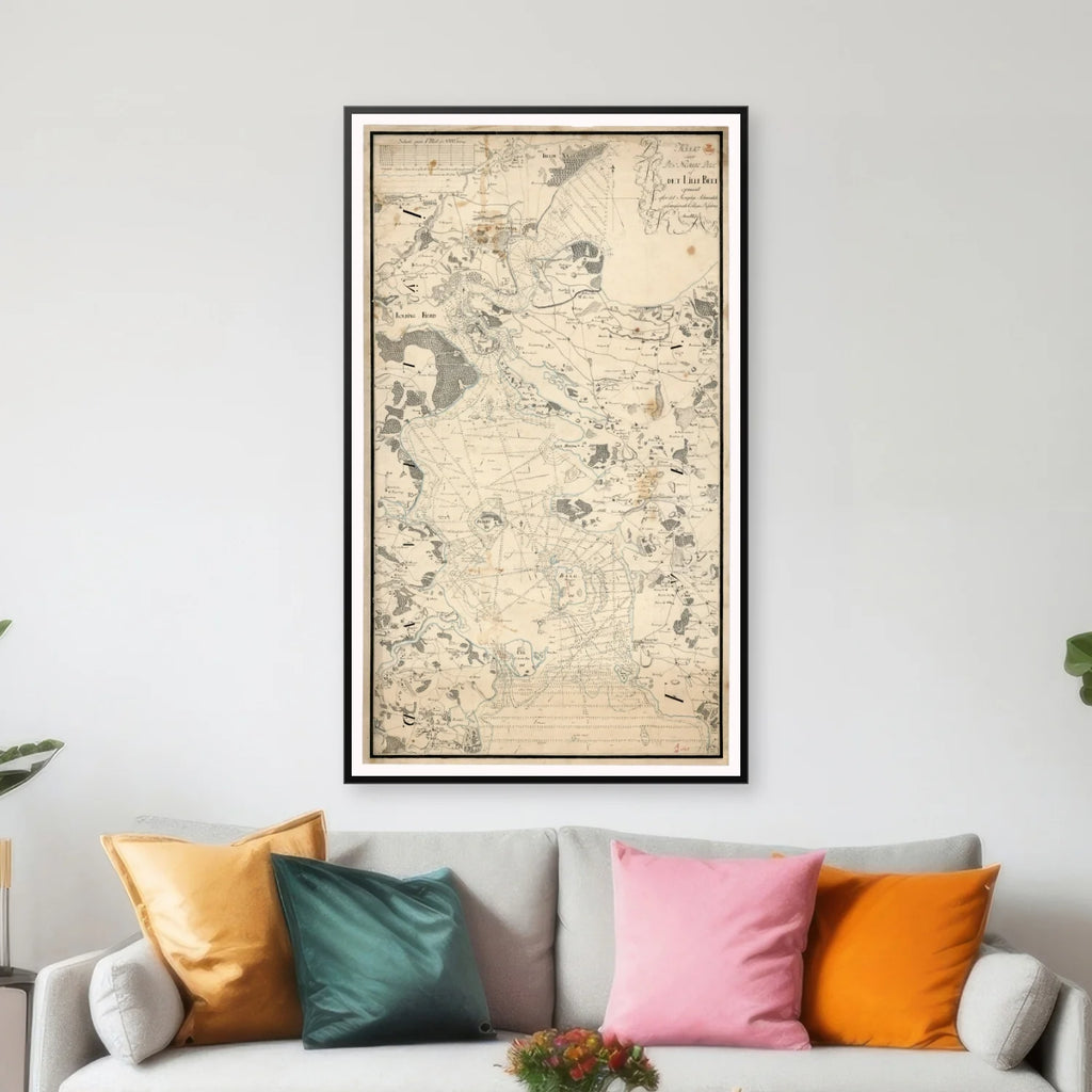 Lillebælt 1803 - Håndtegnet Søkort - 50×84 cm – billede 3