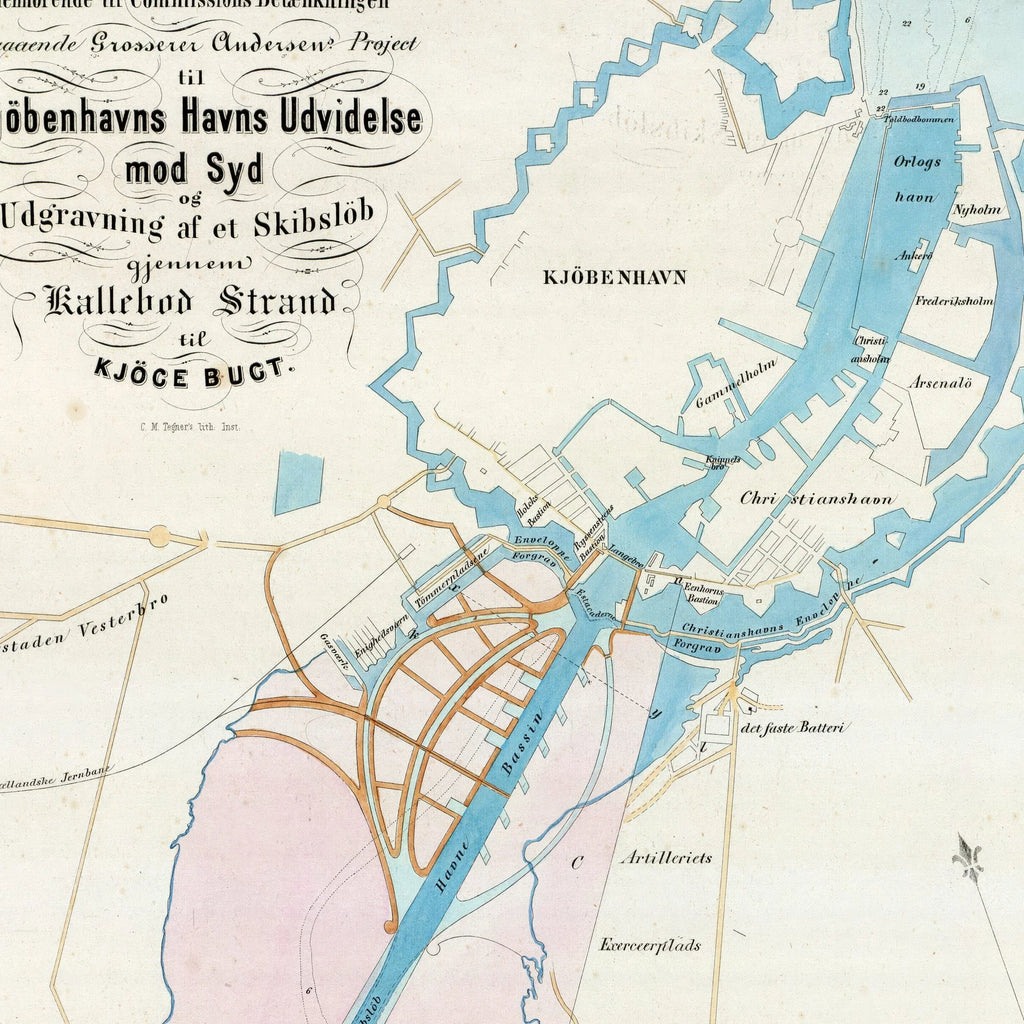 Københavns Havns 1858 - Plan over skibsløb til Køge Bugt – billede 4
