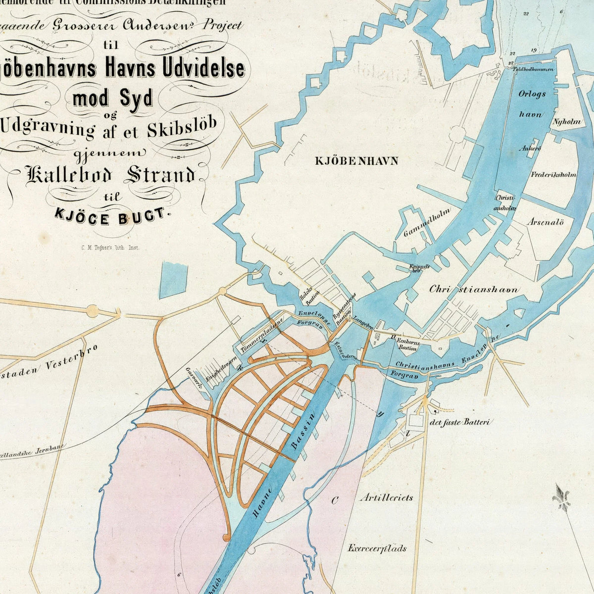 Københavns Havns 1858 - Plan over skibsløb til Køge Bugt – billede 4