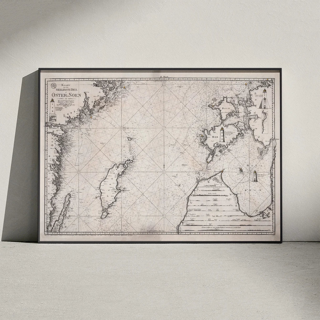 Østersøen 1815 - Svensk Søkort - Plakat – billede 3