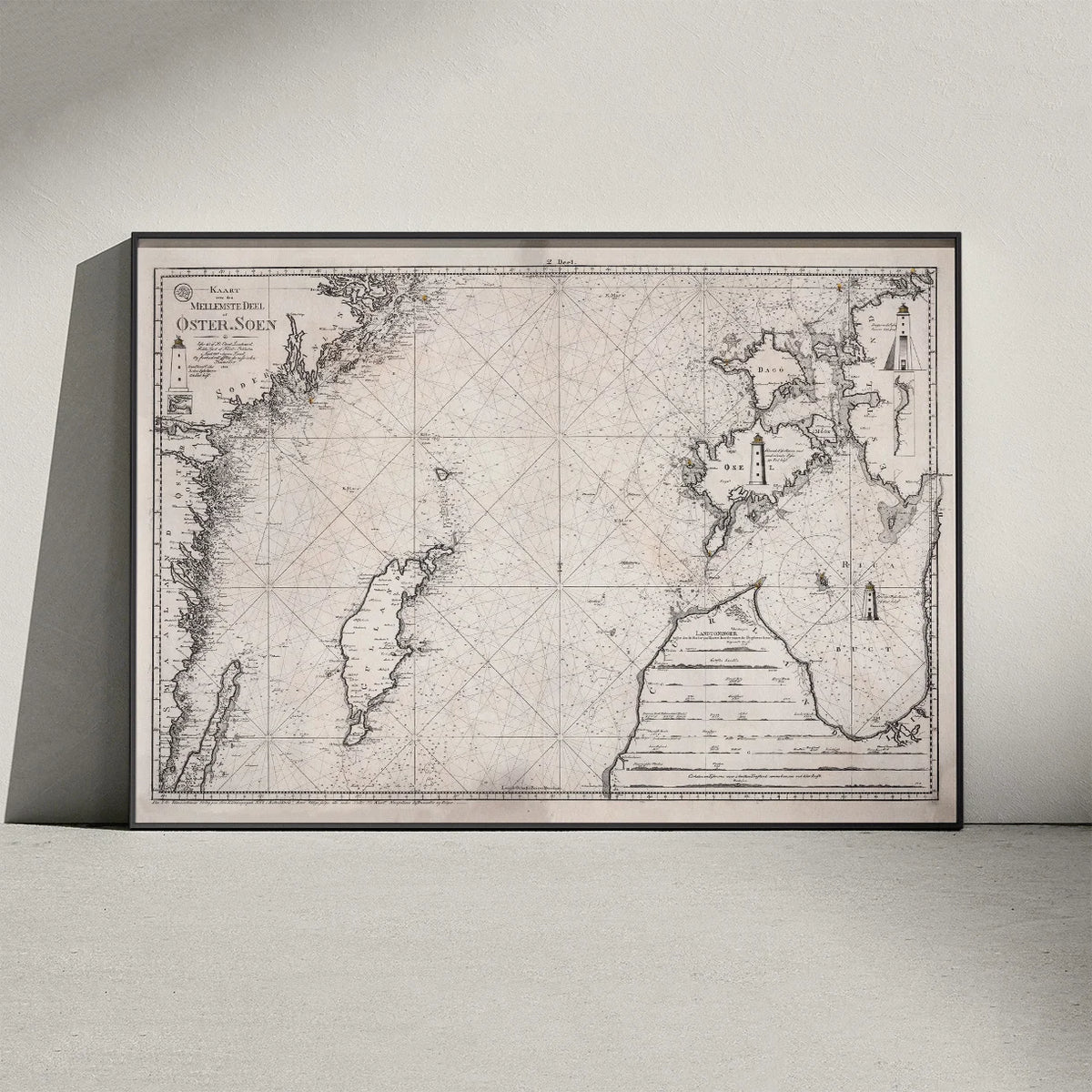 Østersøen 1815 - Svensk Søkort - Plakat – billede 3