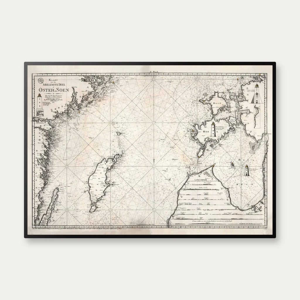 Østersøen 1815 - Svensk Søkort - Plakat – billede 1