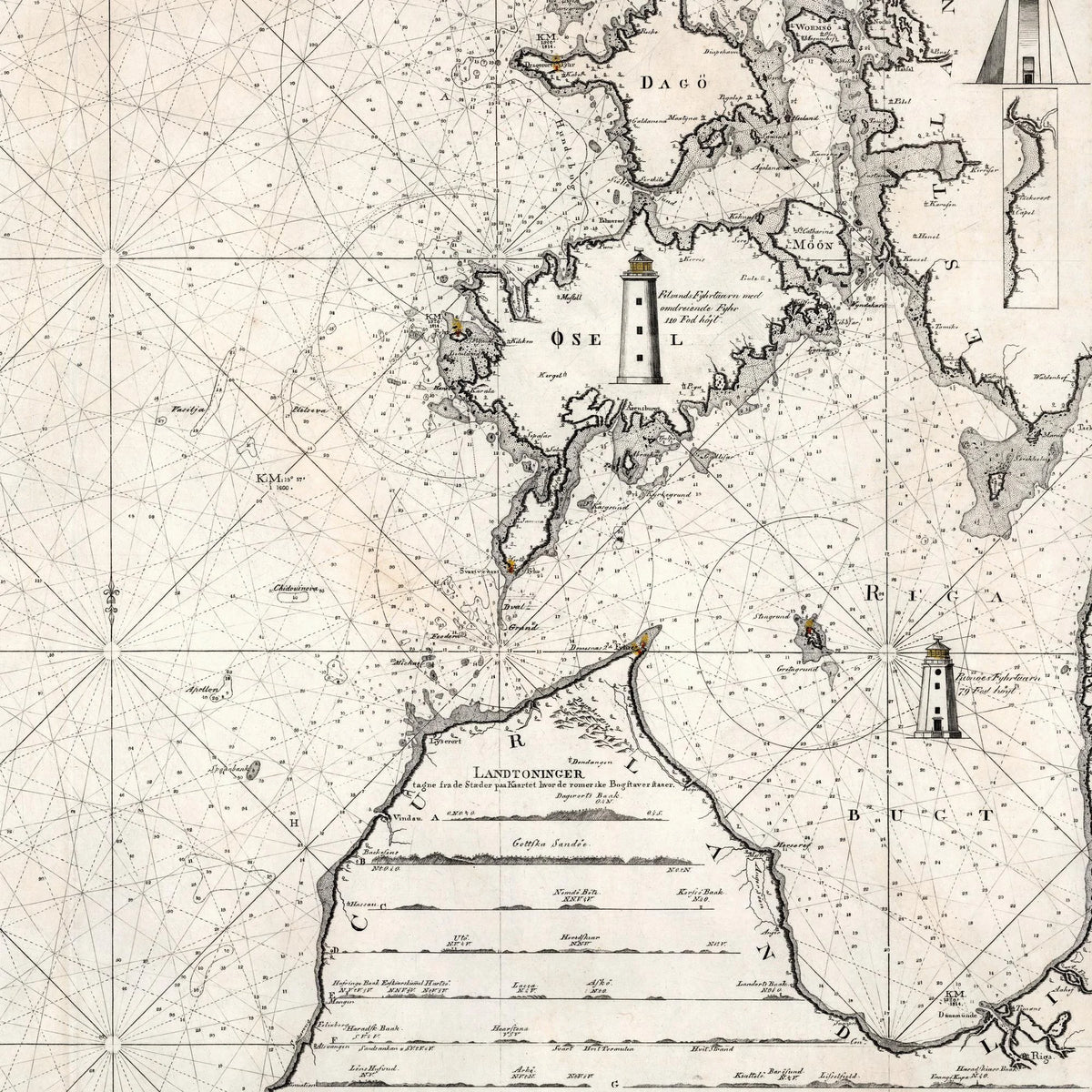 Østersøen 1815 - Svensk Søkort - Plakat – billede 4