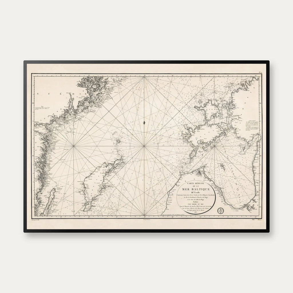 Baltikum 1815 - Fransk Marine - Søkort – billede 1