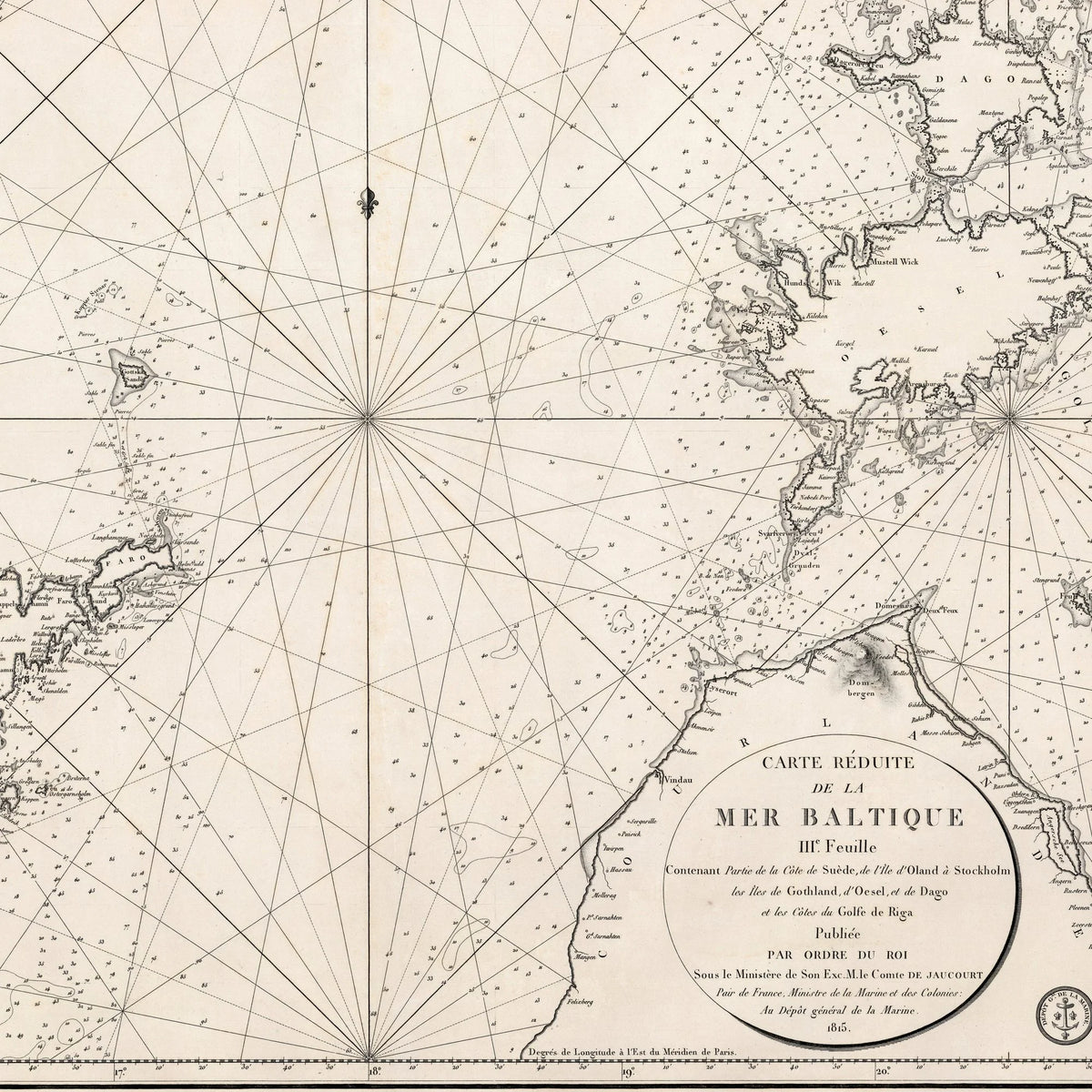 Baltikum 1815 - Fransk Marine - Søkort – billede 4