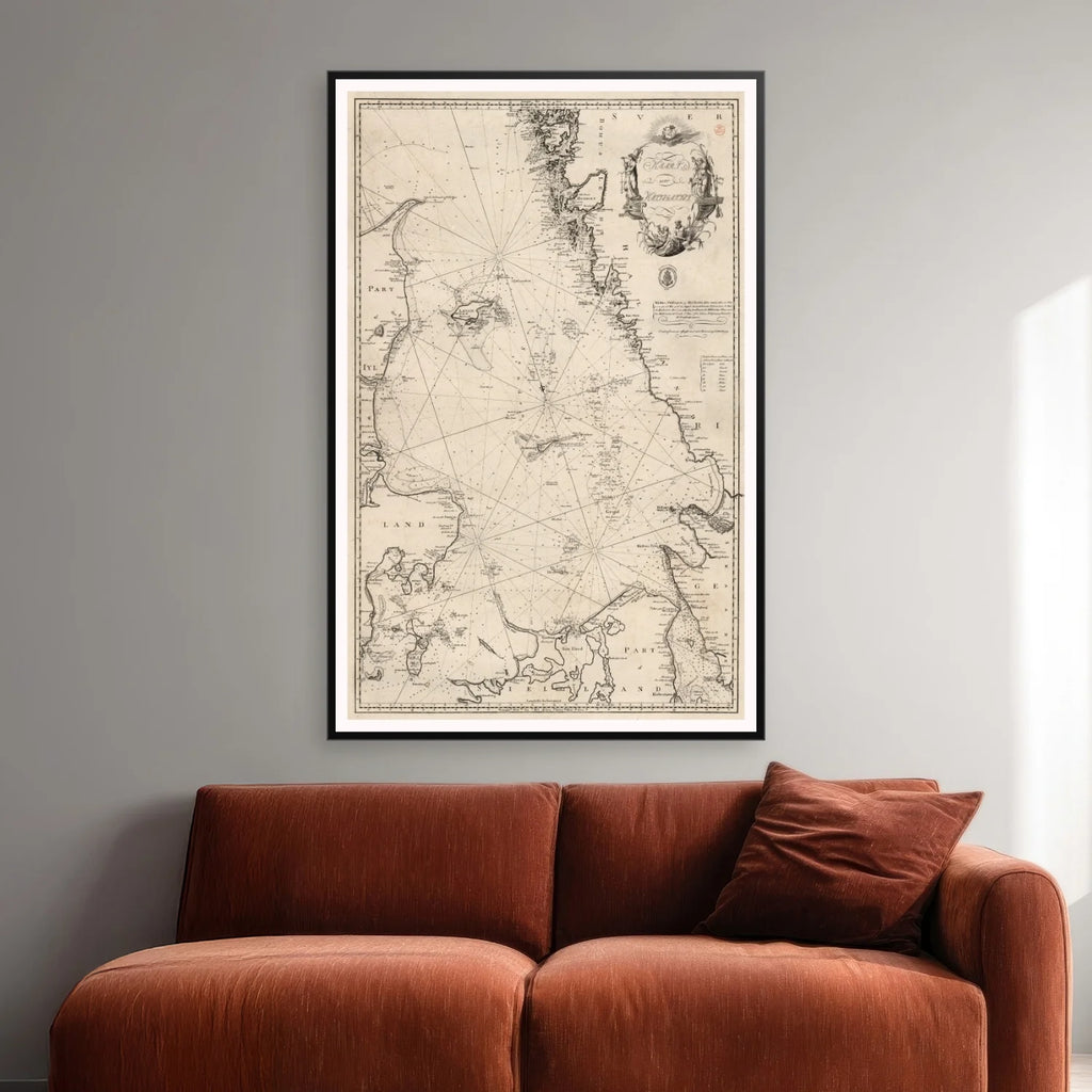 Kattegat 1814 - Dansk Søkort - 50×77 cm – billede 2