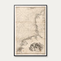 Nordsøen 1814 - Dansk Marine - Søkort - 50×78 cm – billede 1