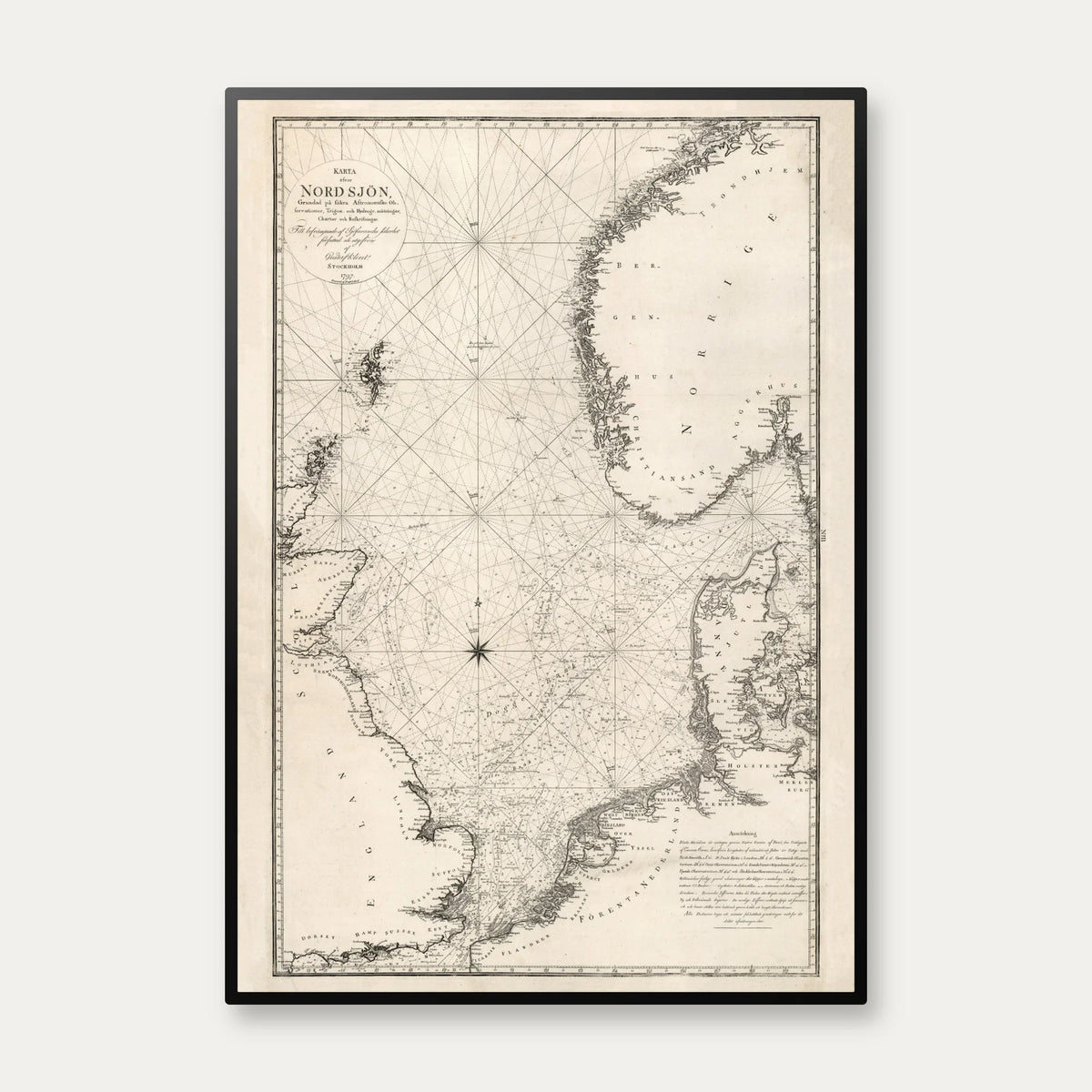 Nordsøen 1797 - Kartografisk Kort – billede 1
