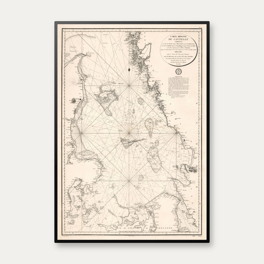 Cattegat 1813 - Fransk Marinekort – billede 1