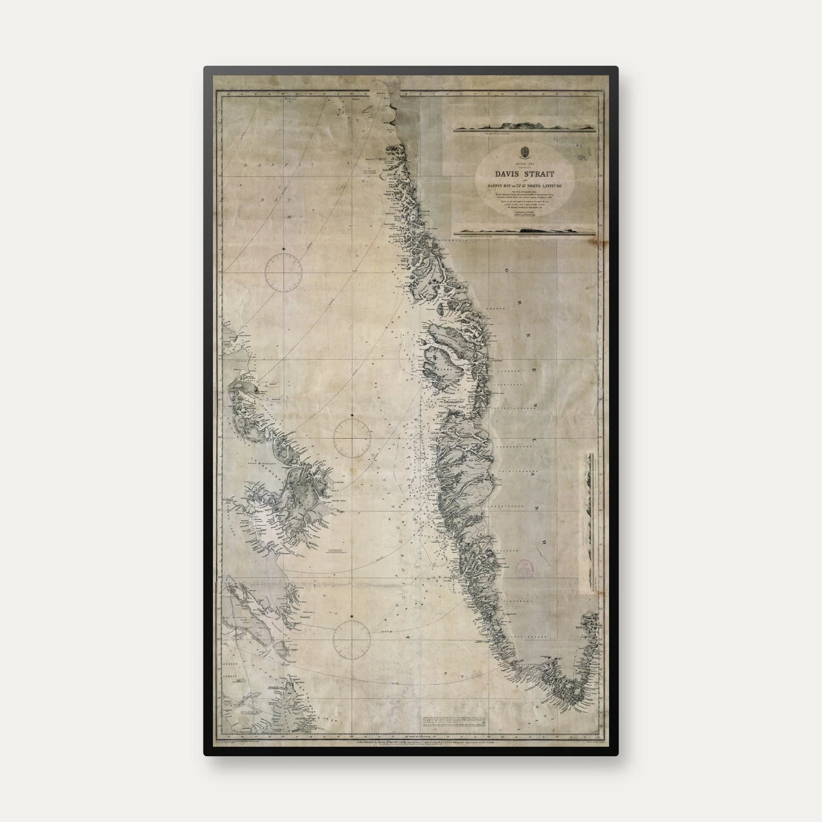 Arctic Sea 1890 - Admiral Søkort - 45×75 cm – billede 1