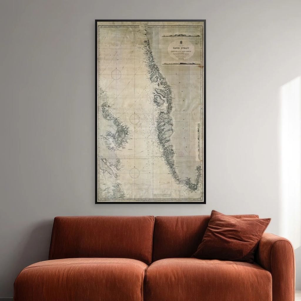 Arctic Sea 1890 - Admiral Søkort - 45×75 cm – billede 2