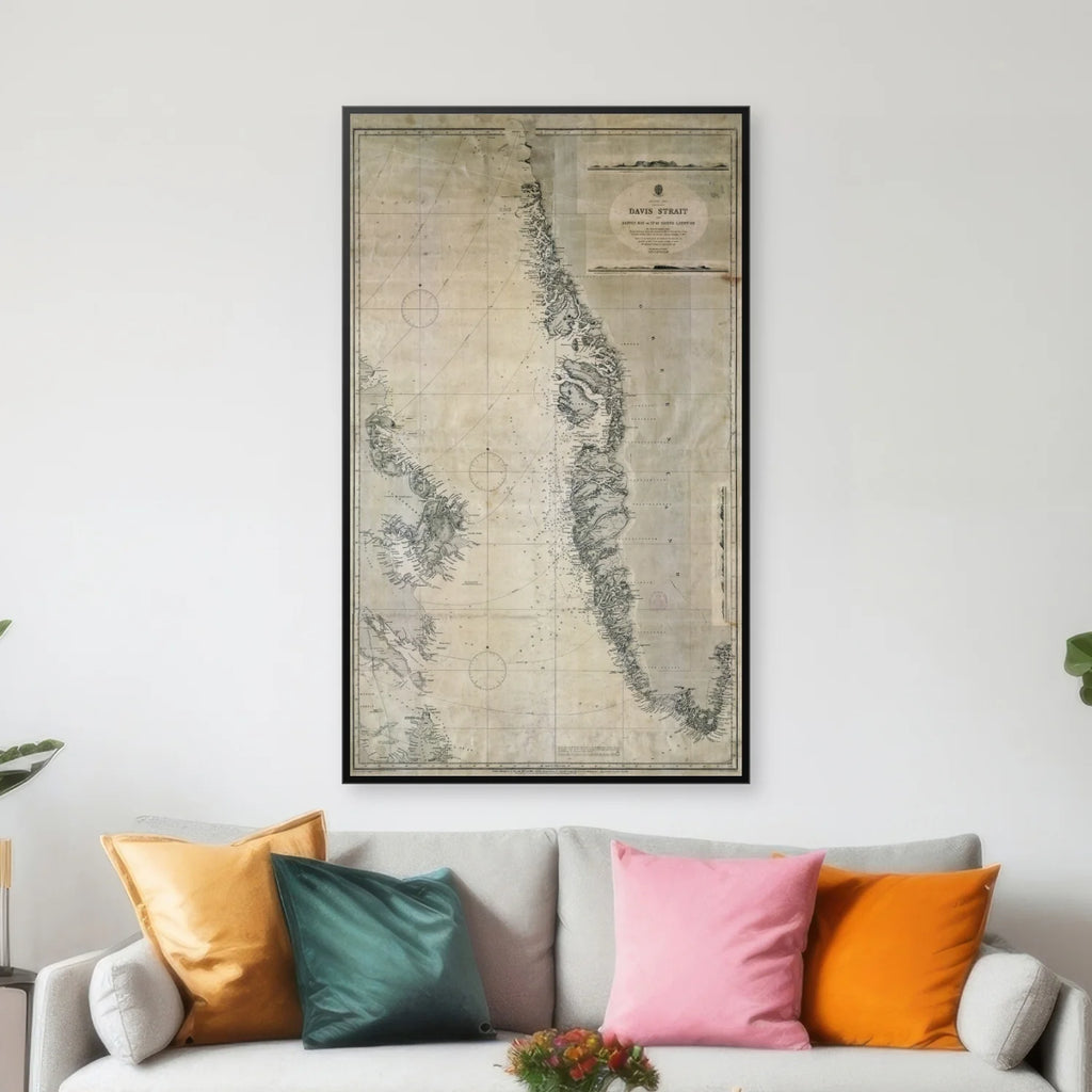 Arctic Sea 1890 - Admiral Søkort - 45×75 cm – billede 3