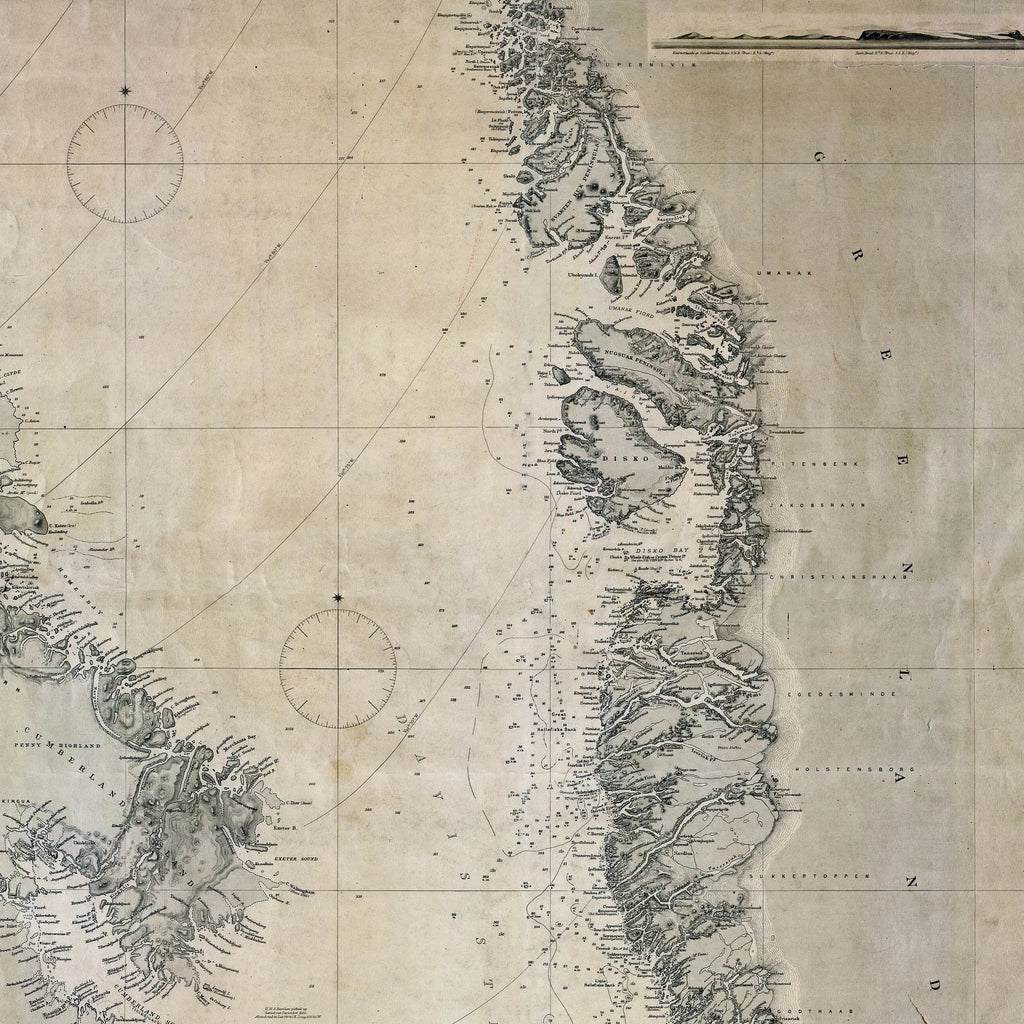 Arctic Sea 1890 - Admiral Søkort - 45×75 cm – billede 4